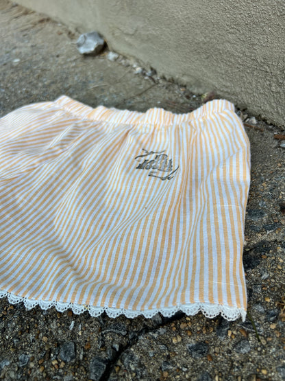 Go See Ethel Cain or the Devil Will Get You - Yellow & White Striped Shorts