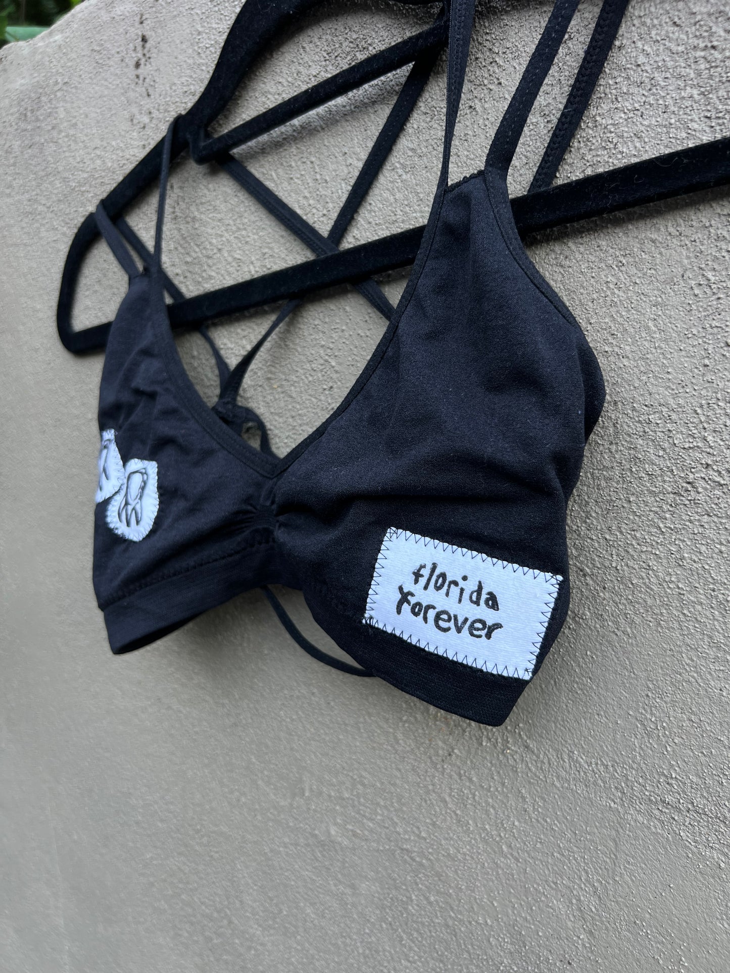 Florida Forever - Black Bralette