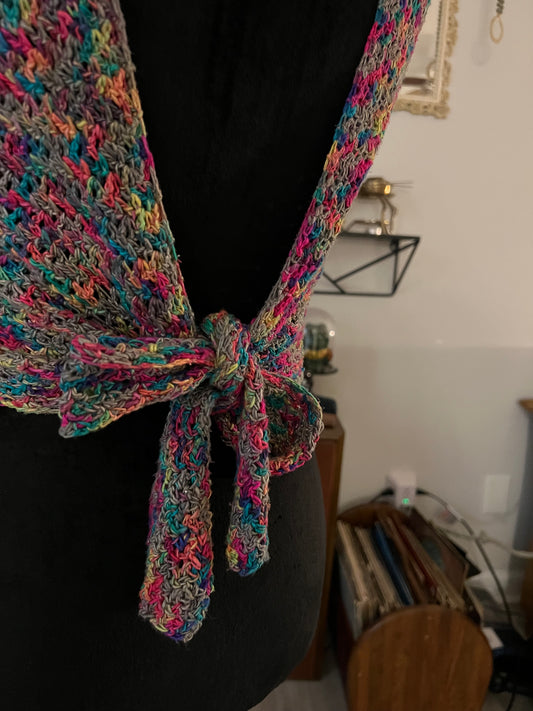 Rainbow Tie-Back Top