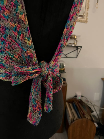 Rainbow Tie-Back Top