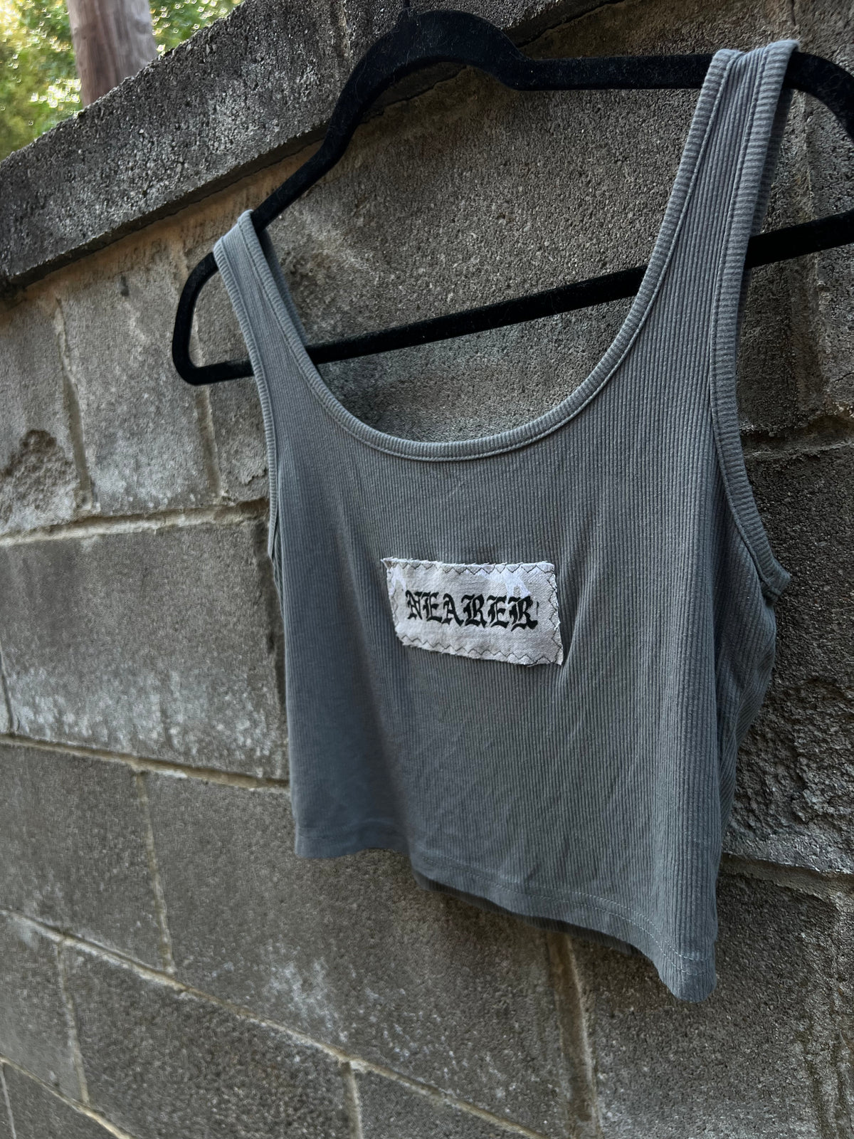 Nearer - Grey Patchwork Tank Top