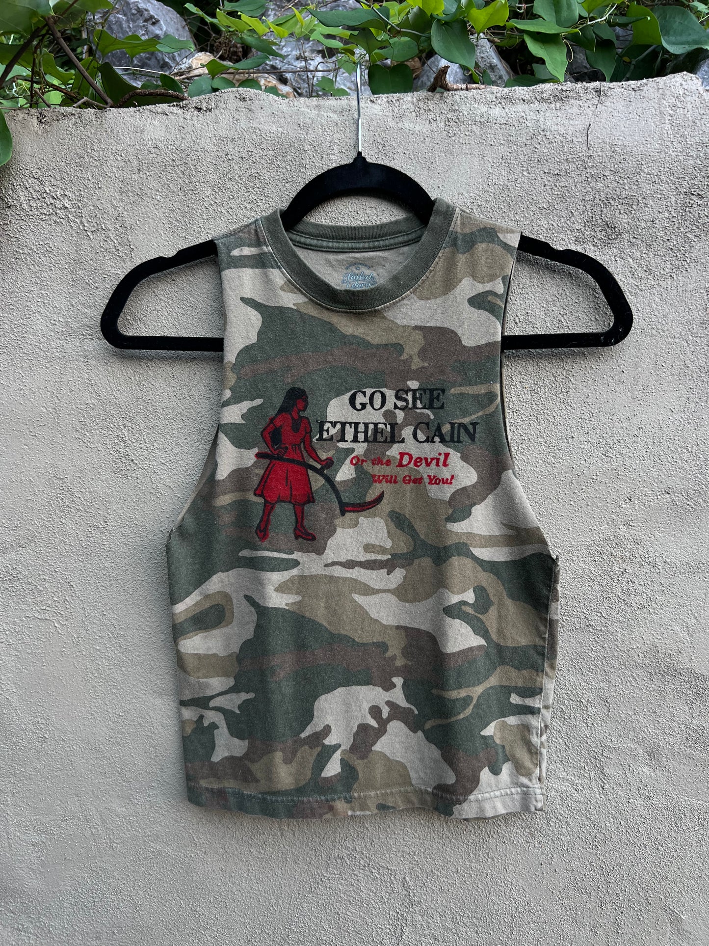 Go See Ethel Cain or the Devil Will Get You - Camo Faded Glory Muscle Tank