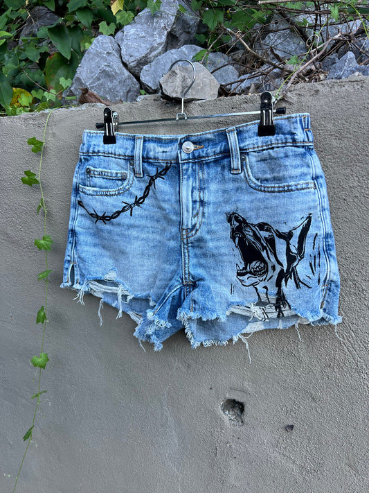 Dog Teeth - Denim Shorts
