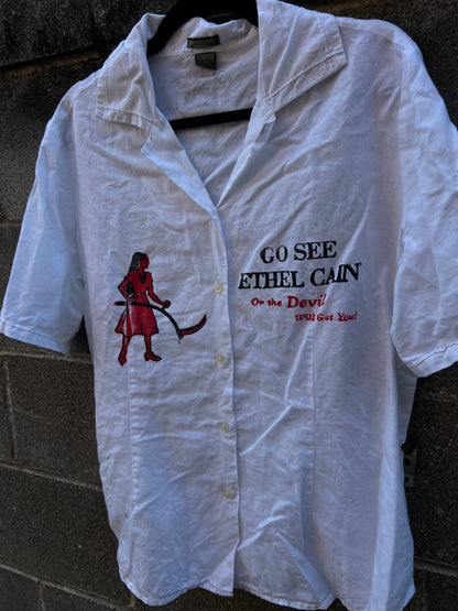 Go See Ethel Cain or the Devil Will Get You -  Dockers White Shirt