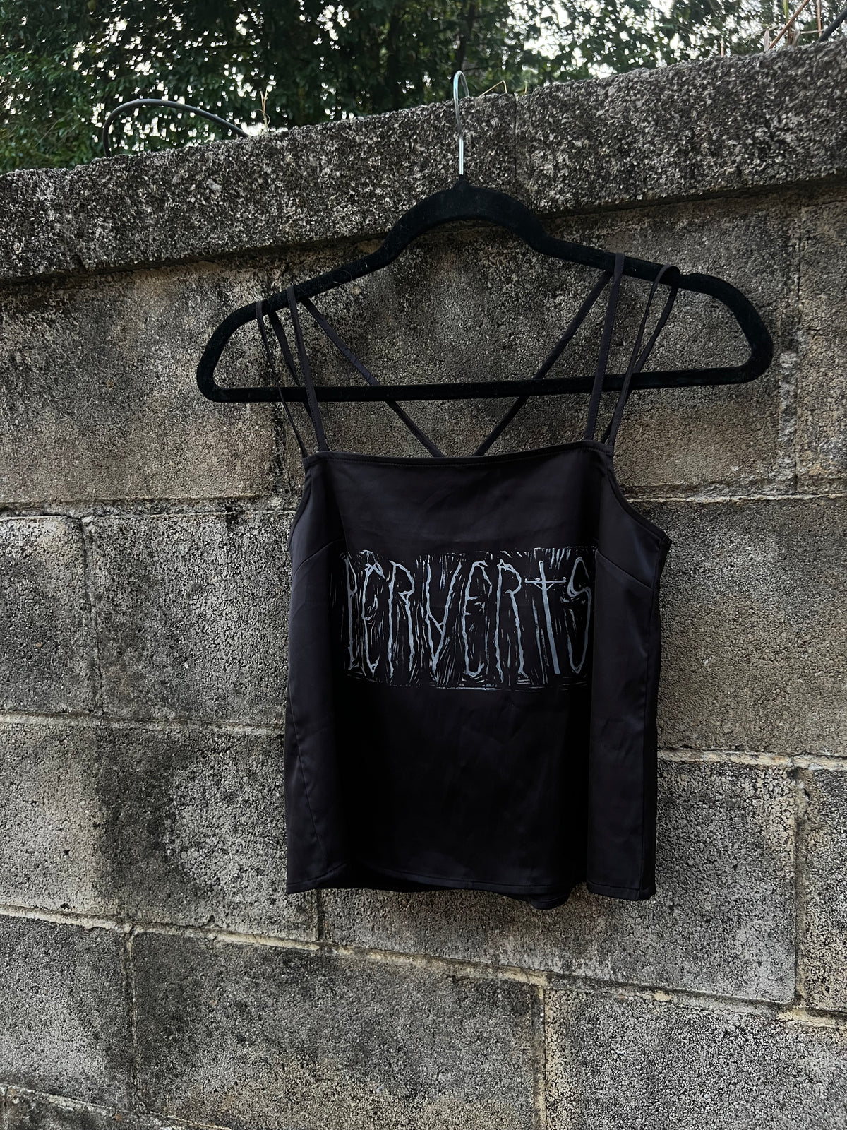 Perverts - Black Satin Tank Top