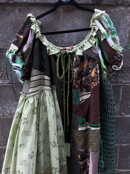 Green Scraps - Babydoll Dress