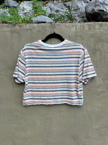 hookr merch - striped pocket tshirt