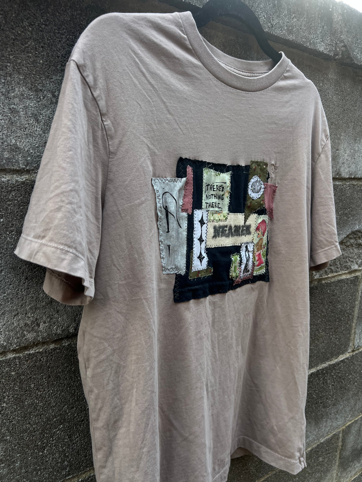 Nearer - Brown Patchwork Tshirt