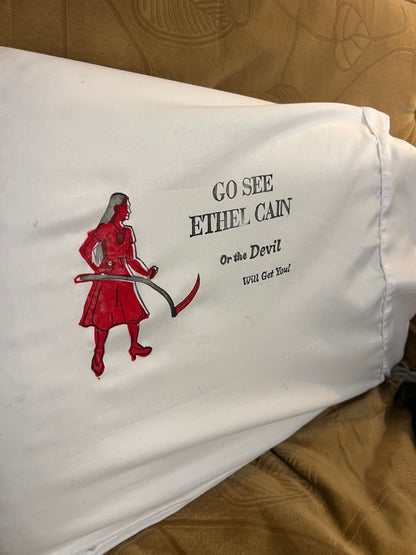 Go See Ethel Cain or the Devil Will Get You - White Pillowcase