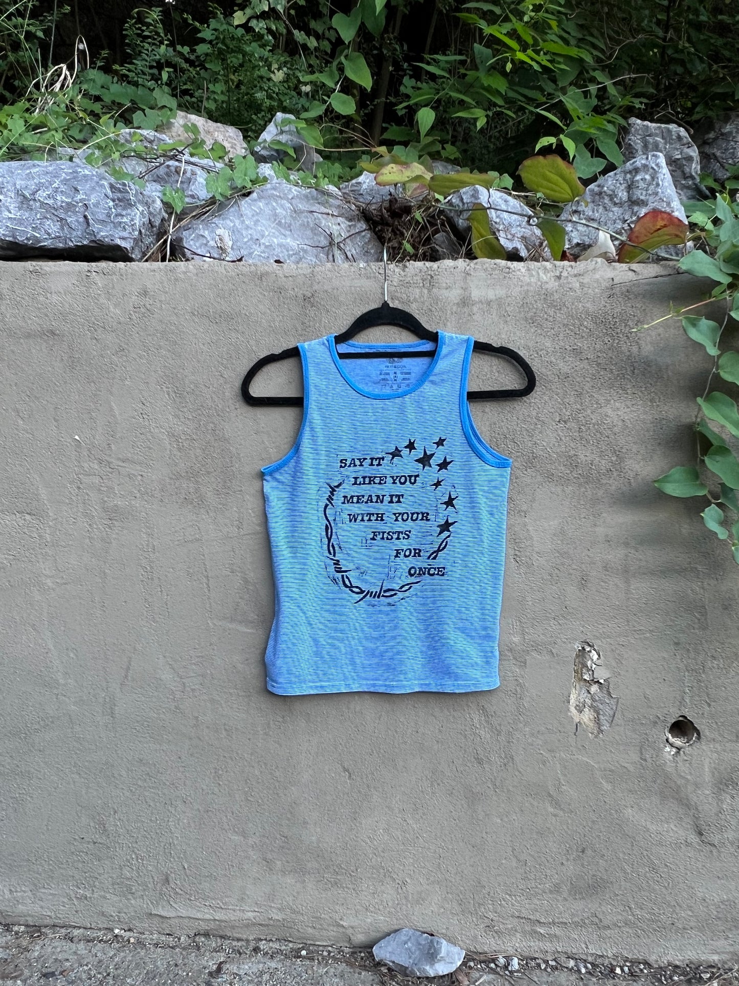 Like You Mean It - Blue Striped Tank Top