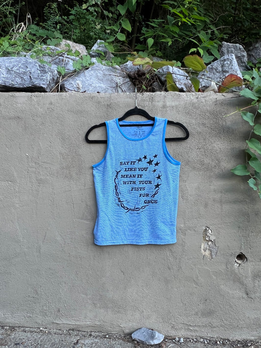 Like You Mean It - Blue Striped Tank Top