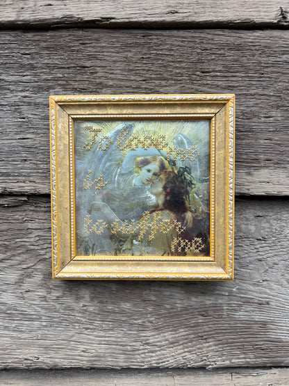 To Love Me is to Suffer Me - Embroidered Vintage Photo