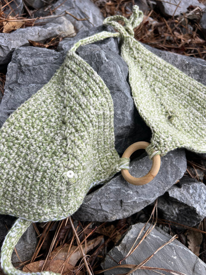 My Eyes Are Up Here - Crochet Wrap Top