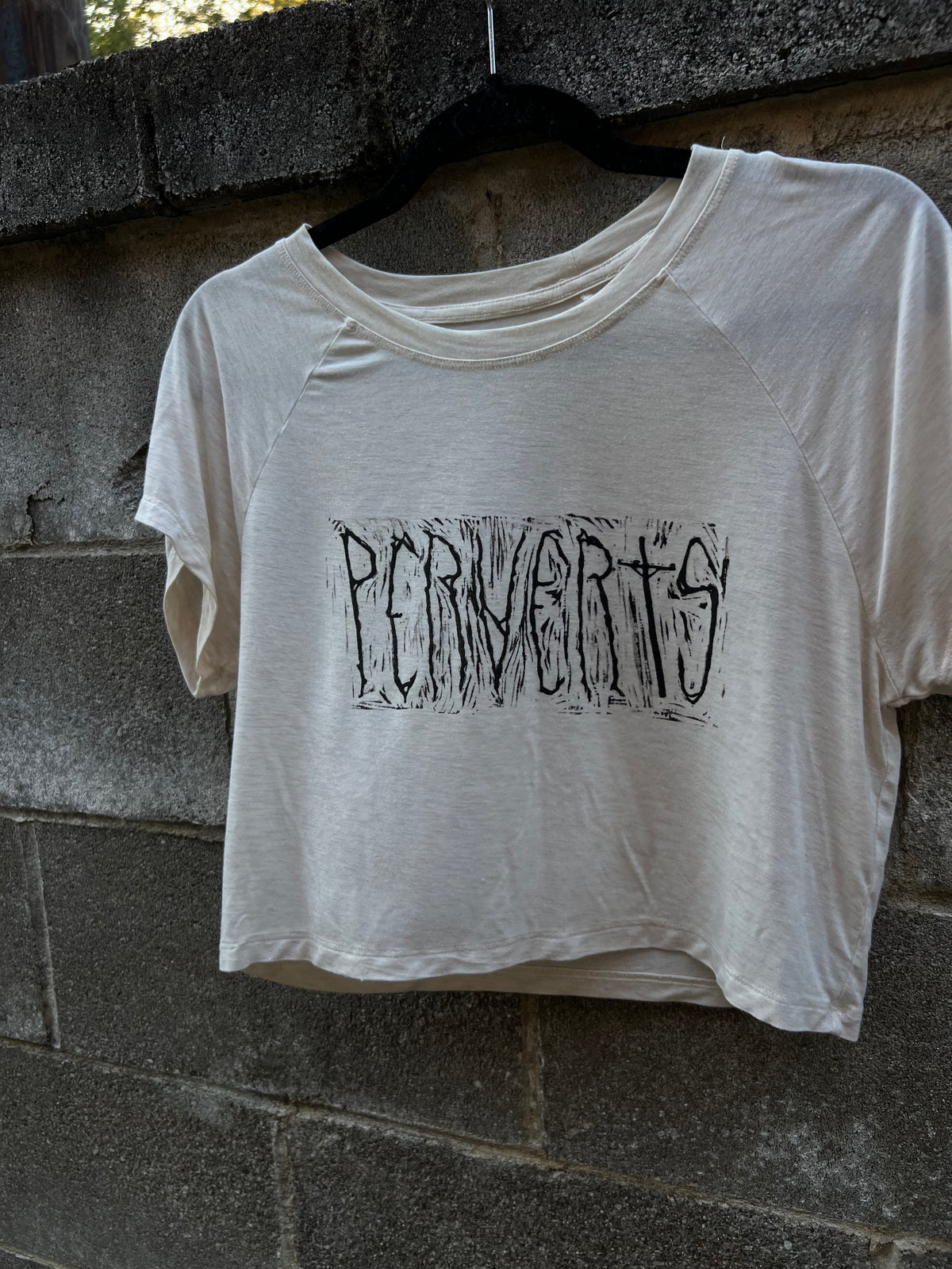 Perverts - Cream Cropped Top - OA