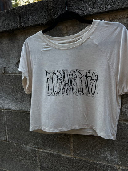Perverts - Cream Cropped Top - OA