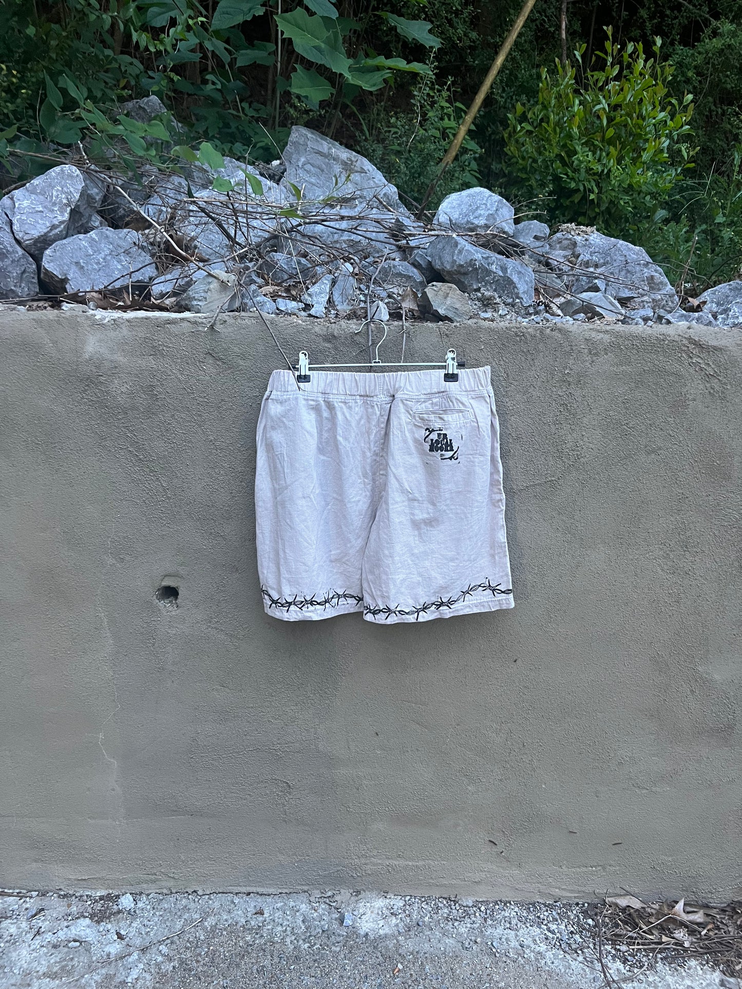Go See Ethel Cain or the Devil Will Get You - Taupe & White HoundstoothShorts