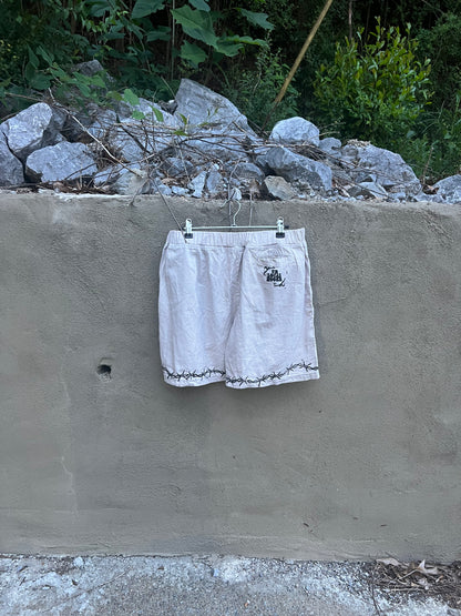 Go See Ethel Cain or the Devil Will Get You - Taupe & White HoundstoothShorts