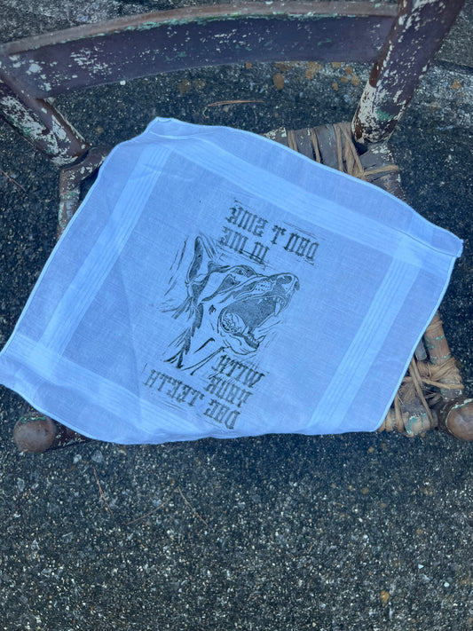Dog Teeth - Alter Cloth / Vintage Handkerchief - no. 7