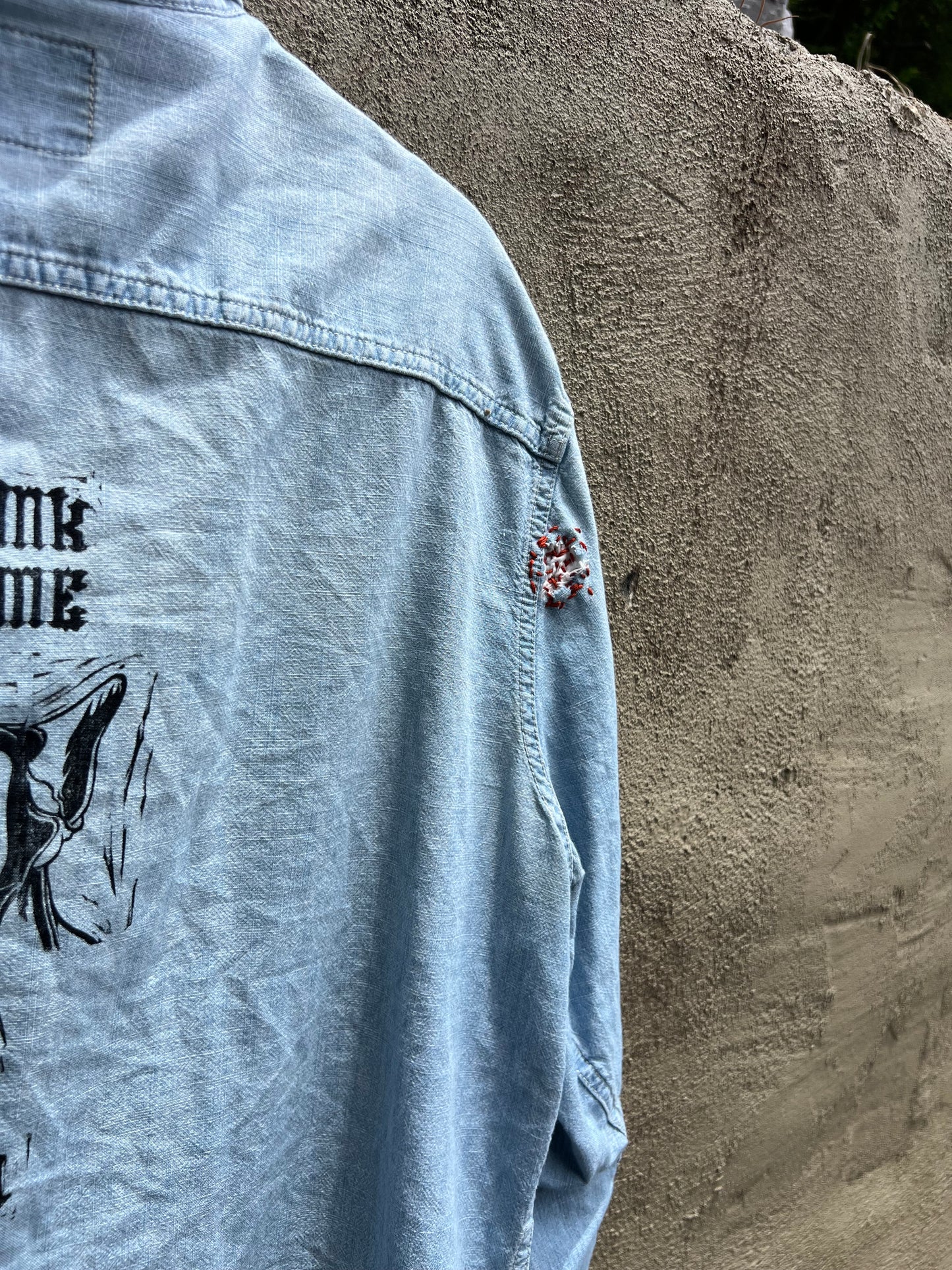 Dog Teeth - Denim Mended Shirt