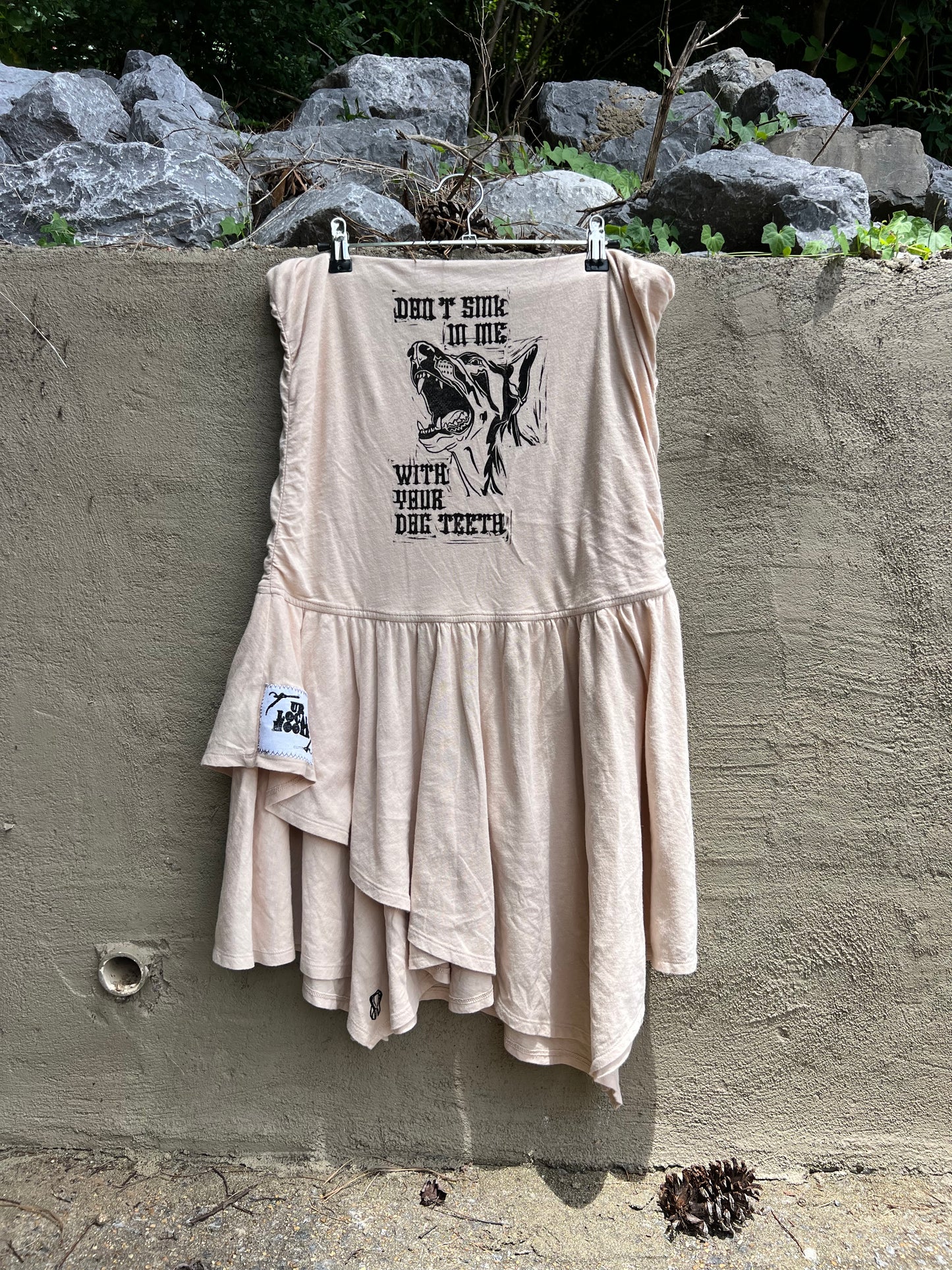 Dog Teeth - tan dress