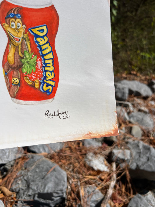 FLASH SALE - Danimals Drinkable Yogurt Watercolor - Giclee