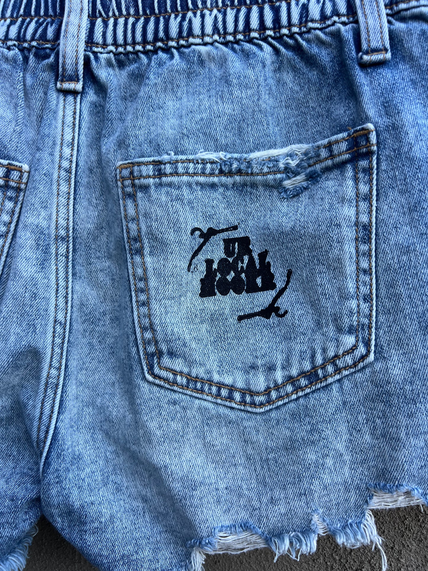 Dog Teeth - Denim Shorts