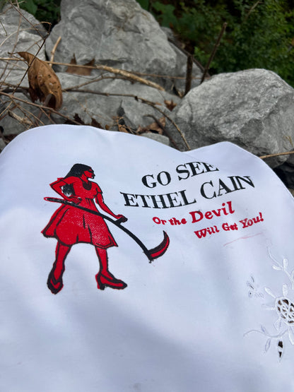 Go See Ethel Cain or the Devil Will Get You - White Vintage Handkerchief 2