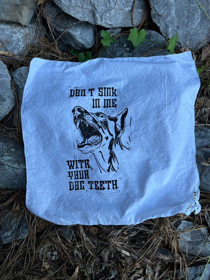 Dog Teeth - Alter Cloth / Vintage Handkerchief - no. 1