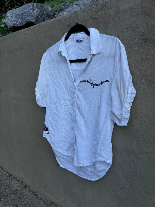 Like You Mean It - White Collared Shirt