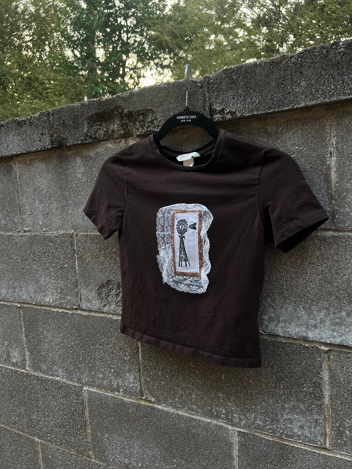 Windmill Patchwork - Brown Baby Tee
