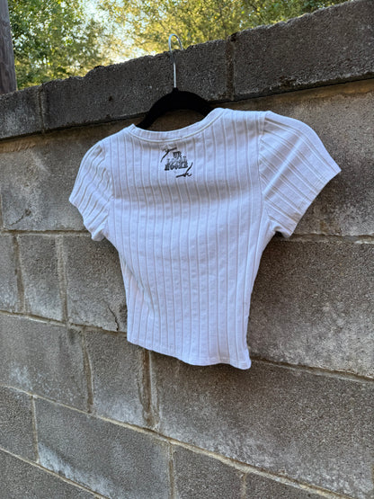 Perverts - White Baby Tee - B
