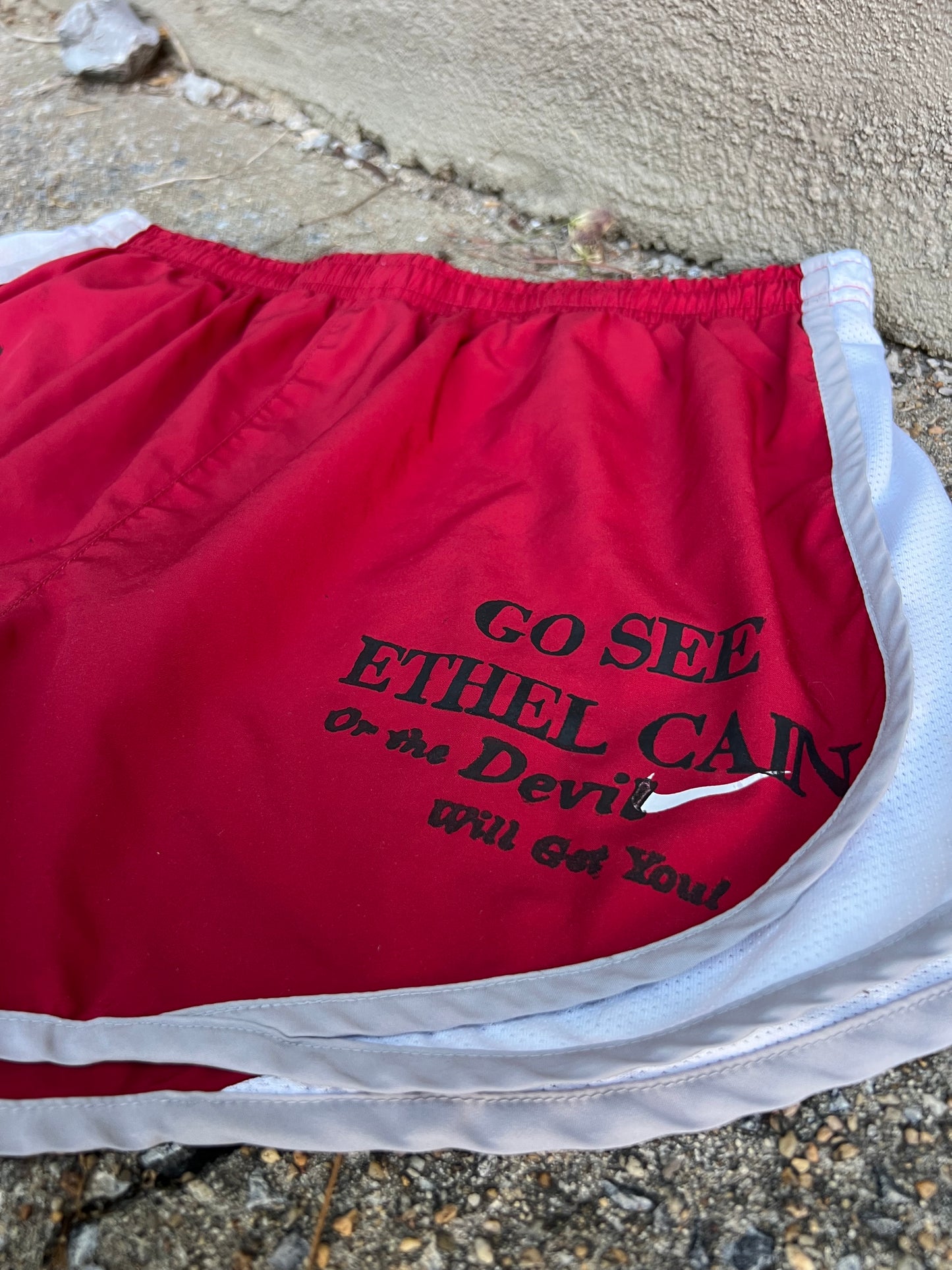Go See Ethel Cain or the Devil Will Get You - Red Nike Alabama Shorts