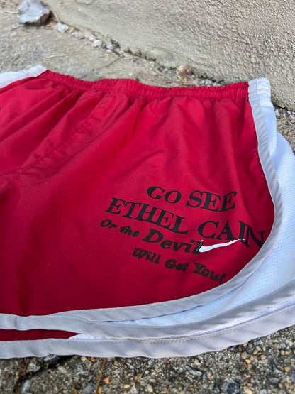 Go See Ethel Cain or the Devil Will Get You - Red Nike Alabama Shorts