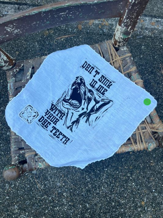 Dog Teeth - Alter Cloth / Vintage Handkerchief - no. 4