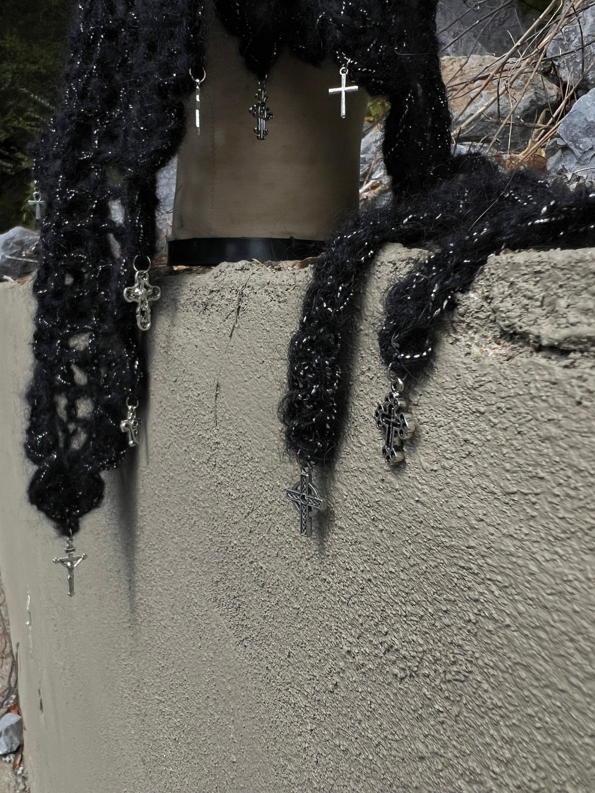 Sacrificial Shroud - Black Mohair