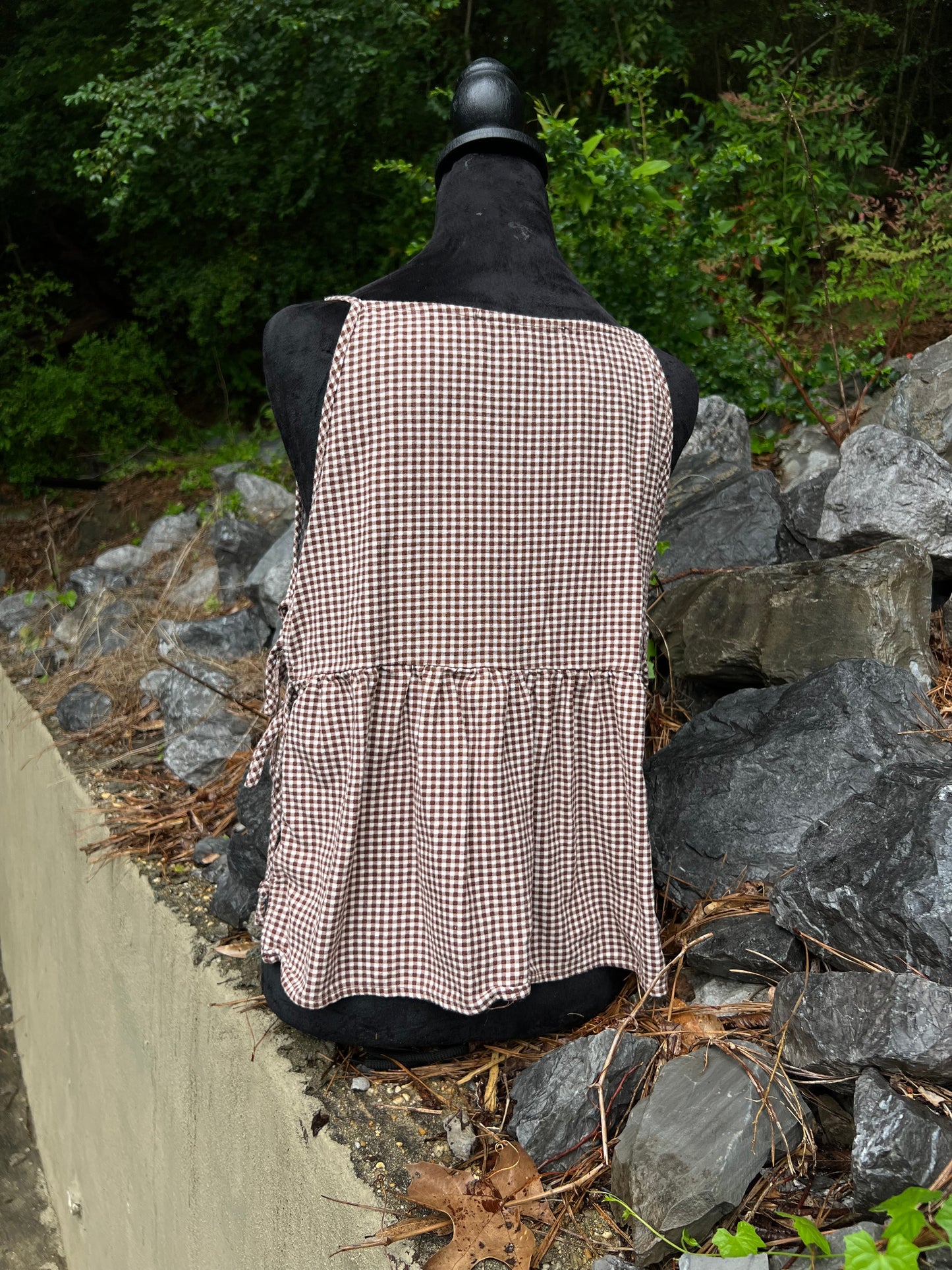 Scissor Me Timbers - Gingham Apron Top