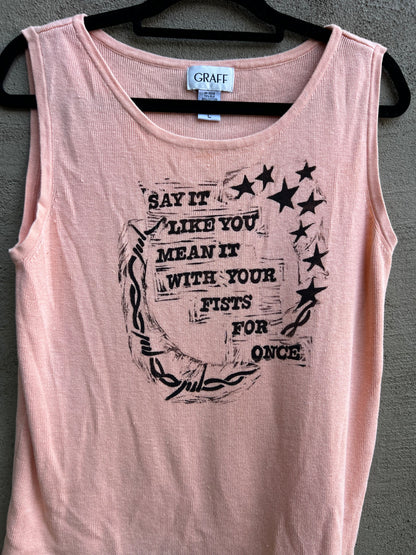 Like You Mean It - Peach Tank Top