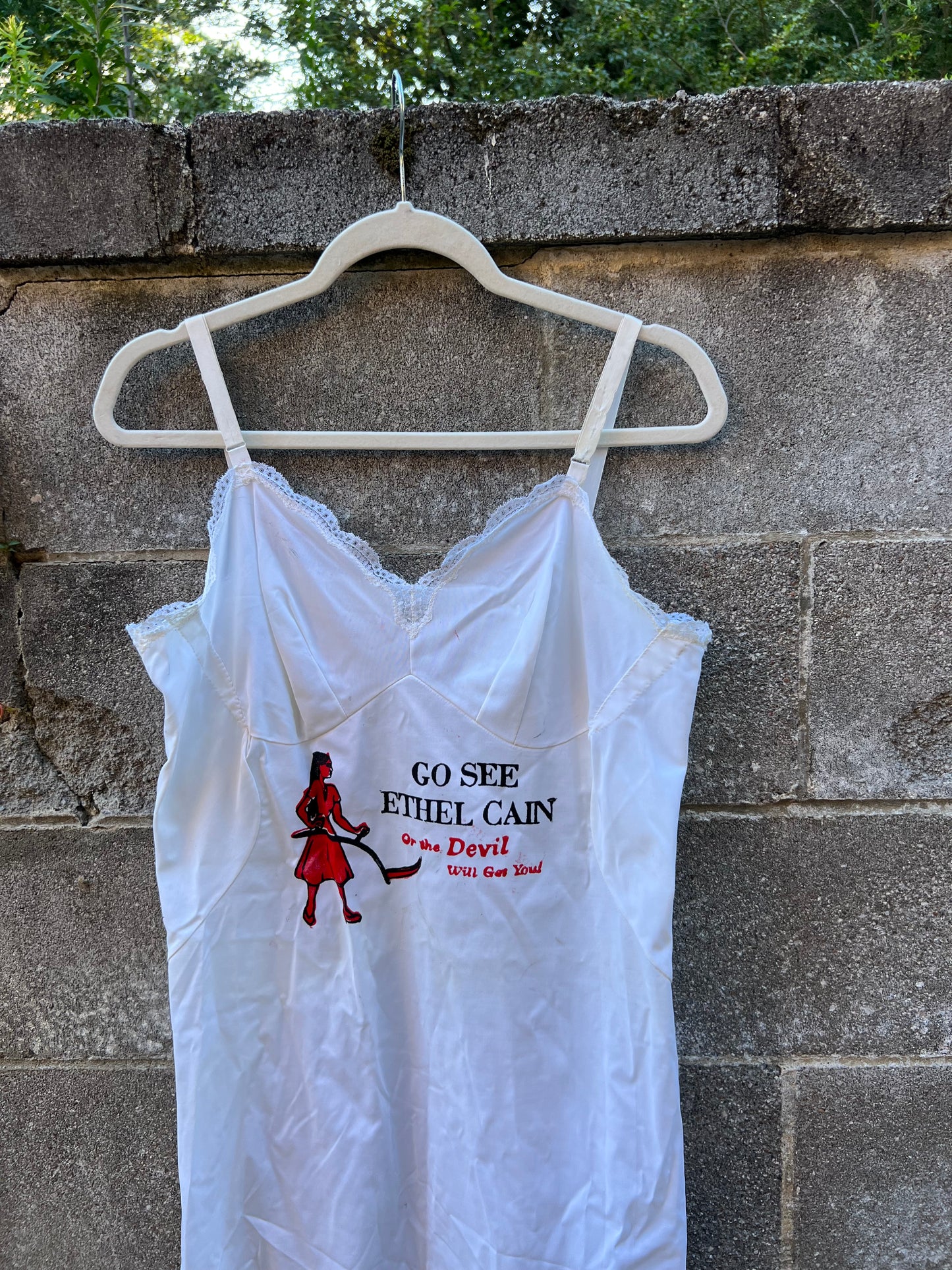 Go See Ethel Cain or the Devil Will Get You - Vintage White Slip Dress