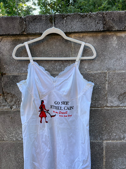 Go See Ethel Cain or the Devil Will Get You - Vintage White Slip Dress