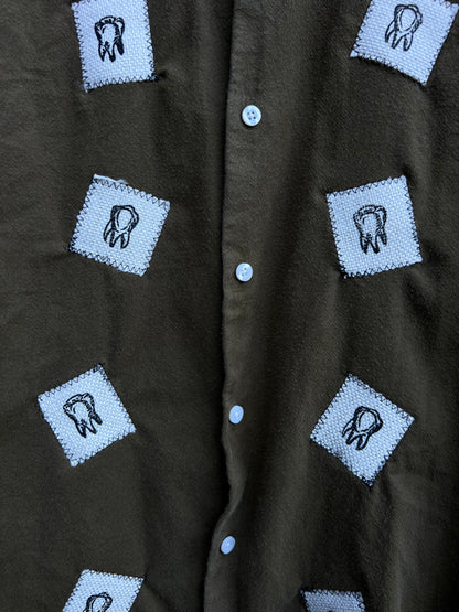Dog Teeth - Green Flannel Shirt