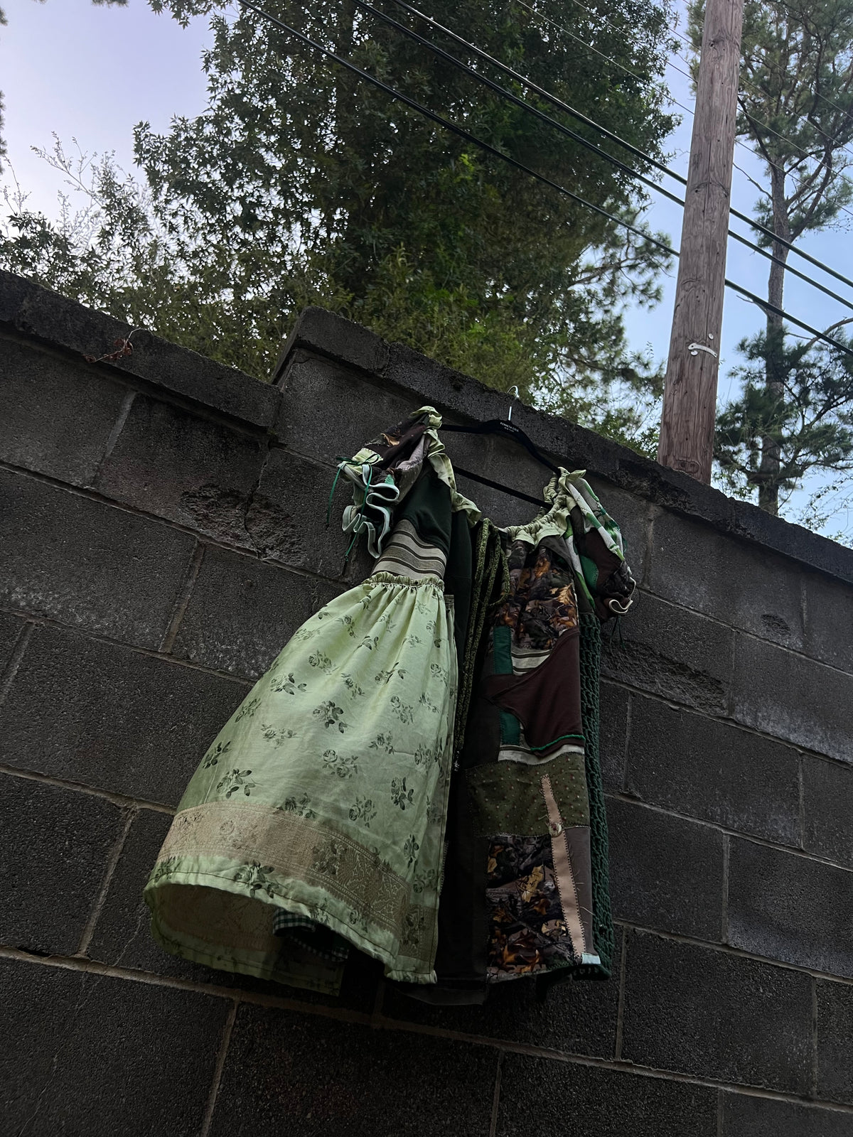 Green Scraps - Babydoll Dress