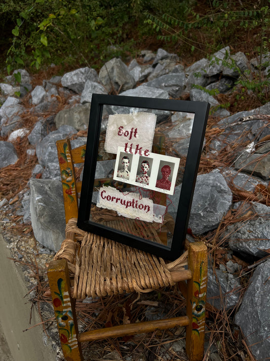 Soft Like Corruption - Embroidered Vintage Photo