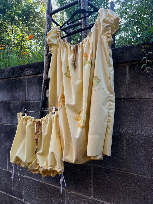 Butter Yellow - Babydoll Dress & Bloomers