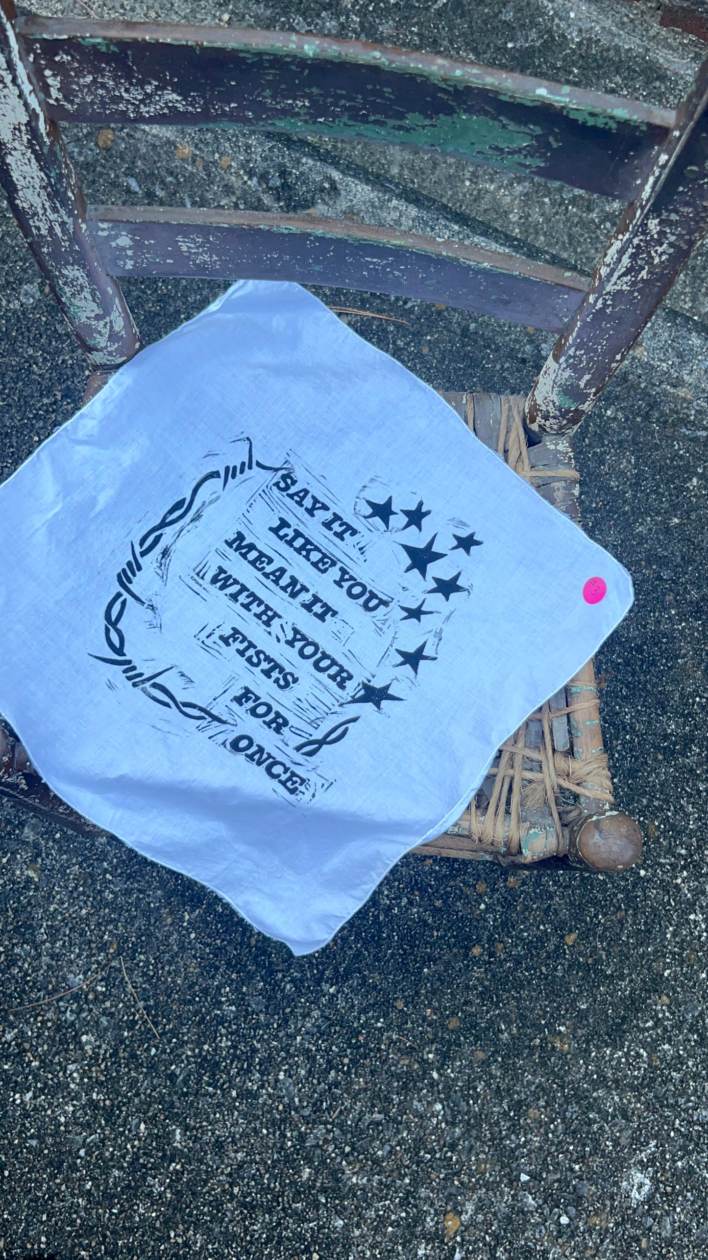 Like You Mean It - Alter Cloth / Vintage Handkerchief - no. 3