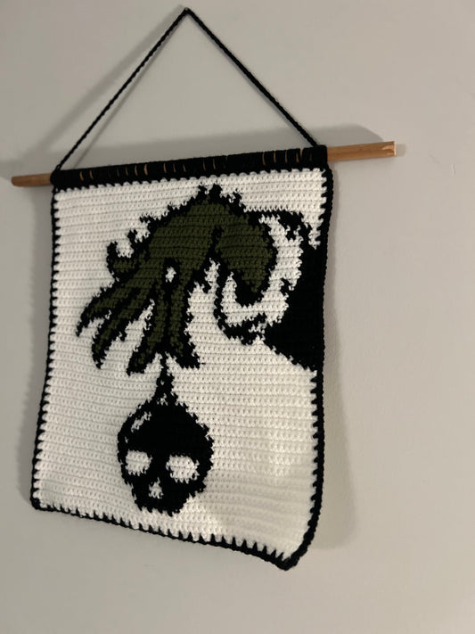 Grinch Hand Tapestry