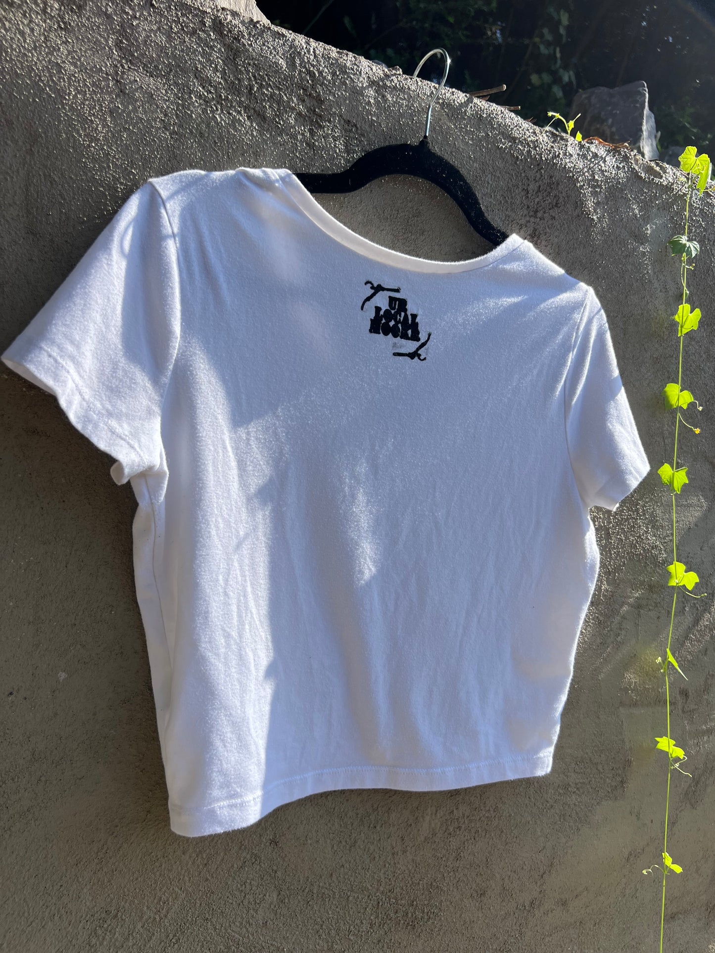 Not My Year - White Cropped Tshirt