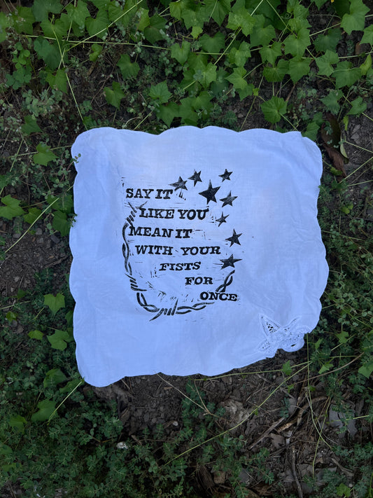 Like You Mean It - Alter Cloth / Vintage Handkerchief - no. 1