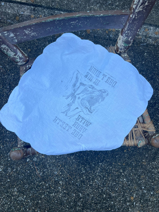Dog Teeth - Alter Cloth / Vintage Handkerchief - no. 9