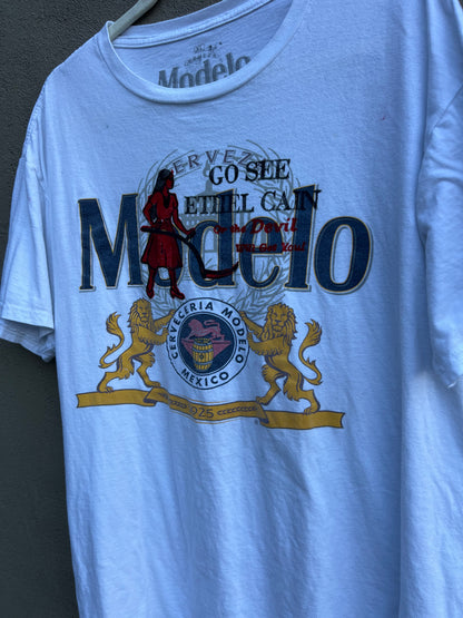 Go See Ethel Cain or the Devil Will Get You - Modelo White T-shirt
