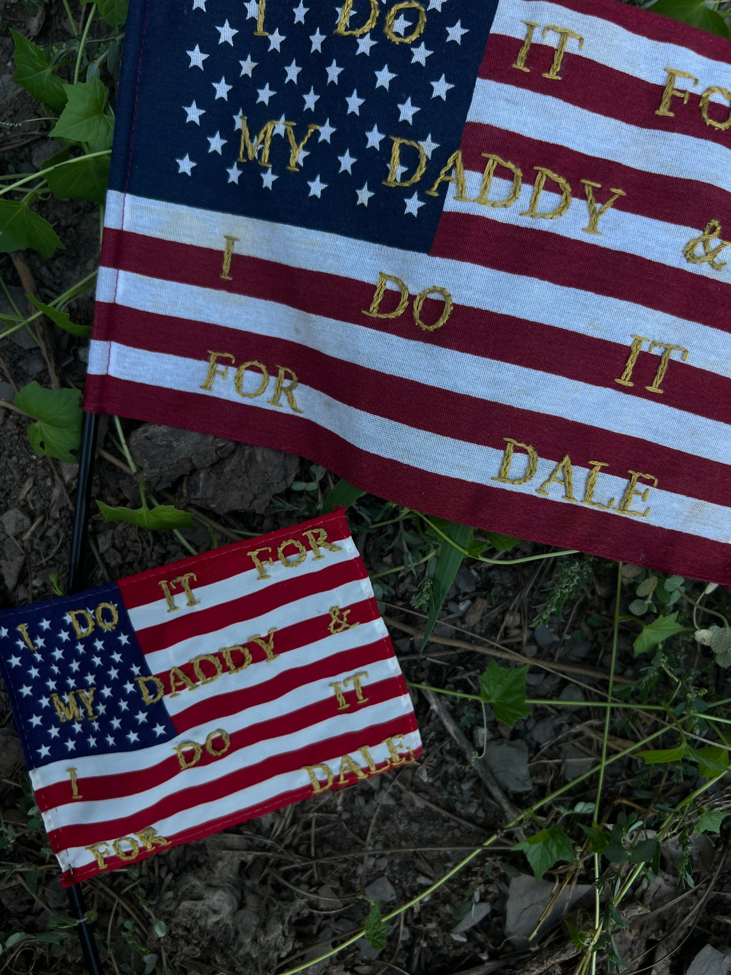 Do It For Dale - Hand Embroidered Flags